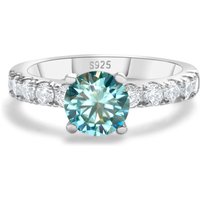 1.0 carat Simple Design Moissanite Ring with 4 Claw S925 Sterling Silver Women's Engagement Band Fashion fine Jewelry gift