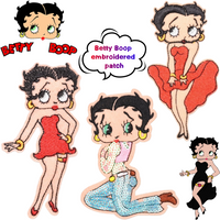 Betty Boop Patch High Color Value Anime Cartoon Character Print Men and Women Student Clothes Repair Embroidery Ironing Paste