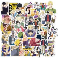 50Pcs BANANA FISH Stickers Laptop Bicycle Guitar Skateboard Sticker Kid DIY Graffiti Waterproof Stickers Toy