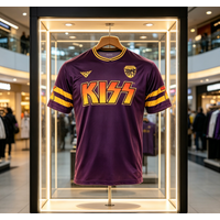 2026 Fashionable KISS Band Baseball Jersey Comfortable Breathable Short Sleeve Casual Shirt Wit Parent-child Family Kids Tees