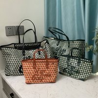 Anya Large Capacity Tote Bag Letter Print Shopping Bag Commuter Mommy Bag Soft Square Shape PVC PU Material Handheld Bag