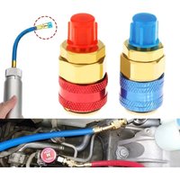 For Freon R134A H/L Auto Car Quick Coupler Connector Alloy Adapters Air Conditioning Refrigerant Adjustable AC Manifold Gauge