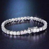 New 925 Sterling Silver 3MM Tennis Bracelet Shining Classics for Women Fashion Simple Engagement Wedding Jewelry Zircon Gifts
