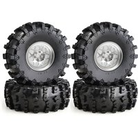 2.2" Metal Beadlock Wheel Tire Set 4pcs OD 150mm for 1/10 RC Crawler Car Axial SCX10 Pro Wraith Capra RR10 RBX10 Traxxas TRX4