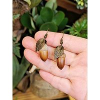 New Fashion European and American Retro Forest Pinecone Drop Earrings Creative Long Wooden Natural Dried Fruit Tassel Earrings