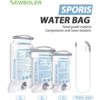 AliExpress NONE NEWBOLER Outdoor Sport Camping Water Bladder Running Sport Bicycle Soft Water Bottle Folding PEVA Soft Flask Water Bag 1.5/2/3L
