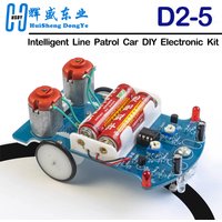 D2-5 Intelligent Track Car Electronic Production DIY Kit Line Patrol Car Welding Practice Circuit Board