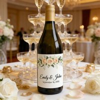 24Pcs Customized Text Name Date Wine Labels Self-Bottle Sticker Stickers Suitable for Personalized Needs In All Scenarios