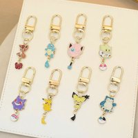 Anime Pokemon Pikachu Keychian Kawaii Gengar Snorlax Squirtle Jigglypuff Boy Messenger Bag Keychian Ins Girl Schoolbag Keychian