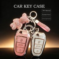 Luxurious Key Case for Peugeot 208 308 T9 508 2008 for Citroen C4 for Opel Corsa Crossland Remote Car Key Case Cover Keychain