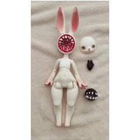 2026 1/6 New Fashion Rabbit Double Headed Animal BJD Mask Rabbit High Premium Resin Spot Makeup quality doll free shipping