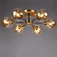 Nordic Living Room Ceiling Lamp LED Glass Minimalist Modern Restaurant Lights Luxury American Home Creative Bedroom Chandeliers