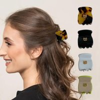 1PC Korean version ofTrumpet letter B hairpin acetic acid arc grab clip girl high ponytail premium hair accessories crab hairpin