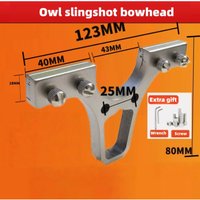 Stainless Steel Slingshot Head Clip-on Catapult Accessories with Screwdriver and Rubber Bands Set for Outdoor Shooting Hunting