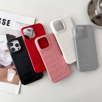 Luxury Retro crocodile texture PU leather Case for iPhone 17 16 15 14 Phone Cover 17 16 15 14 Pro MAX Hard Shockproof Back Funda