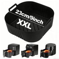 23cm Square Air Fryer Mould for Philips Series 2000 NA230/00 COSORI 5.5L/6L/6.2L Reusable Airfryer Accessories