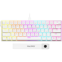 AJAZZ NK61 wired keyboard full-color RGB light with side atmosphere, equipped with row strip sleeve, hot swappable red switch