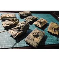 8Pcs 1:72 4D Plastic Assemble Tank Kits 2nd Generation WWII German USA UK USSR Military Table Tank Toys For Children