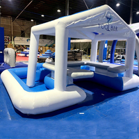 Commercial PVC Inflatable Pool Bar Adults Outdoor Yard Party Water Pool Inflatable Bar Tent Blow Up Pub Platform With Seats