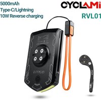 CYCLAMI 5000mAh Headlight Bike Light MTB Road Daytime Cycling Front Lamp Rechargeable Bicycle Flashlight For GPS Garmin XOSS IGS
