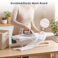 Foldable Ironing Board, Striped Mini Ironing Board, Portable Tabletop Ironing Board for Sleeves Cuffs Collars, Heat Resistant Cover, Space Saving for Home Travel Laundry Sewing Room