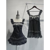 2000s Aesthetic Elegant Spicy Girl Dress Women Sexy Polka Dot Design Retro Beach Dress Female Chic Korean Popular Clothes Summer
