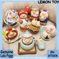 Genuine Lulu The Piggy Lu Family Restaurant Series Blind Box Flocking Collection Desktop Ornament Fashion Trend Christma Gift