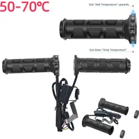 Universal Motorcycle 22mm Hand Heated Grips Molded Grips ATV Warmers Adjust Temperature Hot Handlebar for Winter