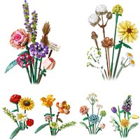 Bouquet Building Blocks Gift Toys Home Plant Decoration Building Blocks Flower Model Assembled Building Block Toys