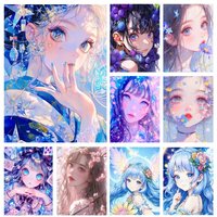 AB Fairy dust DIY Diamond Art Painting Collection 2024 Japanese Cartoon Anime Girl Embroidery Cross Stitch 5D Mosaic Decoration