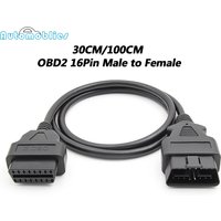 30CM/100CM Universal OBD2 16Pin Male to Female Extension Cable For All OBDII Code Scanners For ELM327 Diagnostic Tools