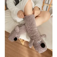 Thermal Sock Women 3D Dog Puppy Winter Warm Plush Non Slip Home Sleeping Female Funny Fluffy Slipper Sock Furry Cuddly Animal