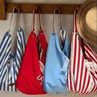 Double Sided Women's Handbag with Lace Bow - Daily Commuting - Travel - Shopping Double Sided Striped Shoulder/handbag