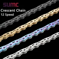 AliExpress Sumc sumc 12 speed bike chain crescent chain road bike mountain 126 links ultra light bicycle chain for Shimano