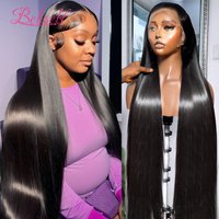HD Transparent Lace Front Human Hair Wig 13x4 13x6 Straight Frontal Wig Pre Plucked 5x5 HD Lace Closure Wig Beliself Hair image 3