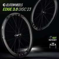 AliExpress ELITEWHEELS EDGE 3.0 DISC Carbon Wheelset Ratchet System 50T Wing 20 Spoke Center Lock Cruiser Wheelset UD Matte Raw Carbon