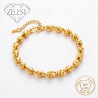 925 Sterling Silver 18K Gold Plated 8 Inch Exquisite Rose Flower Bracelet Women Fashion Wedding Party Gifts Jewelry