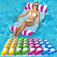 ✔Inflatable Floating Water Hammock Foldable Lounger Portable Floating Bed Floating Row For Pool Beach