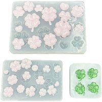 Four Leaf Clover Resin Silicone Mold for DIY Pendant Jewelry Keychain Making Epoxy Accessories Use