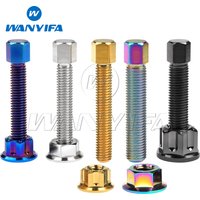 Wanyifa Titanium Bolt M8x47 M10x47 Pitch 1.25mm Chain Adjustment Bolts Nuts Sets Motorcycle Chains Kits