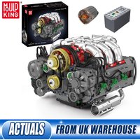 Mould King 10181 Technical Engine Toys The Motorized Flat Engine Building Block Assembly Car Engine Brick Kids Christmas Gift