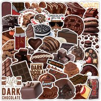 50/100PCS Cartoon Chocolate Handmade Account Stickers Luggage Refrigerator Sticker Decoration Rewards Stationary Stickers