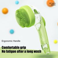 Dog Shampoo Brush Bathing Brush for Dog Bath Gentle Scrub Massager with Soap Dispenser Portable Washer Tool for Shower Massage