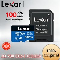 Lexar 633x Micro SD Card Flash Microsd 100% Original Class 10 A1 Memory Card 256GB 128GB 64GB SDXC V30 U3 32GB SDHC V10 U1 Lexar