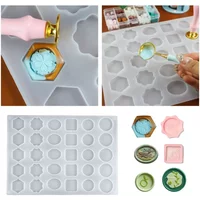 Oval/Rectangle Wax Seal Silicone Mold Pad Graphic Molds Sealing Mould DIY Fire Paint Mats Fix Shapes Envelope Invitation Tools