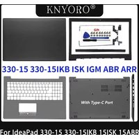 New For IdeaPad 330-15 330-15IKB 330-15ISK 330-15ABR Laptop LCD Back Cover Front Bezel Frame Hinges Palmrest Bottom Case Black