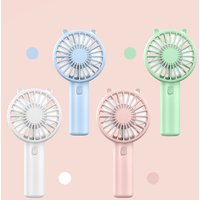 Handheld Fan Portable USB Rechargeable Desk Small Cooling Fan with Base Makeup Eyelash Mute Cooler Outdoor Fans Supplies