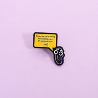 Cute programmer series Creative cartoon minimalist letter paperclip badge Enamel Pins Brooches Clothes Badges Jewelry Gift