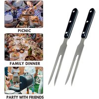 2 Pcs Carving Fork 10 Inch Long Stainless Steel Barbeque Fork For Bbq Bbq Serving Cooking Bbq Baking Bbq Tools Kitchen Supplies
