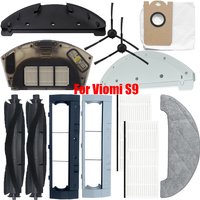 Mop Cloth Bracket Dust Bag Side Brush Parts For VIOMI S9 Robot Vacuum Cleaner Main Brush Cover Hepa Filter Mop Rags Accessories